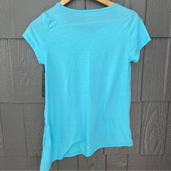 Zelos turquoise asymmetrical active top - Picture 2 of 4